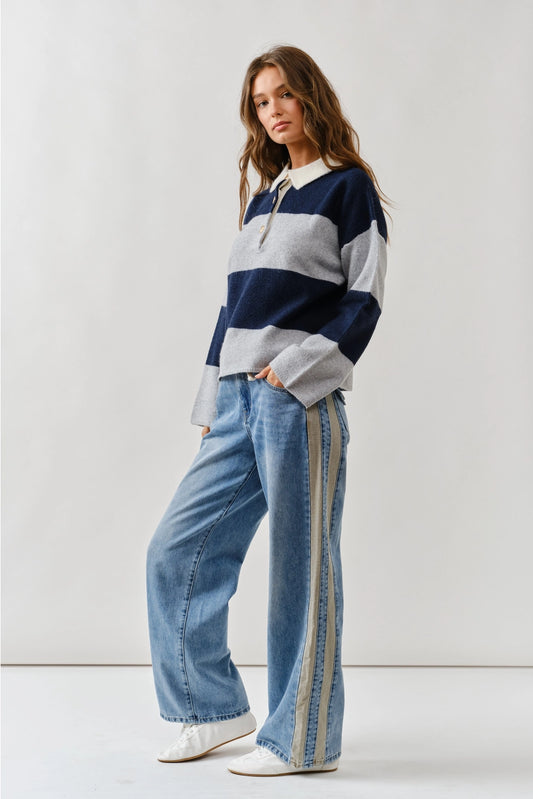 Amber Striped Polo