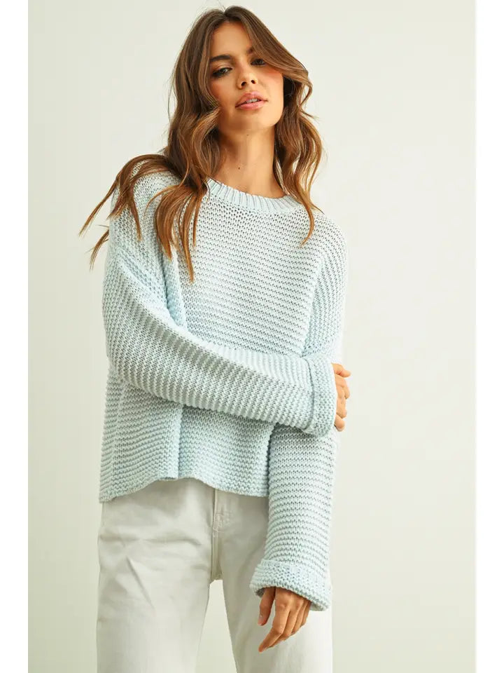 Powder Blue Knit Sweater