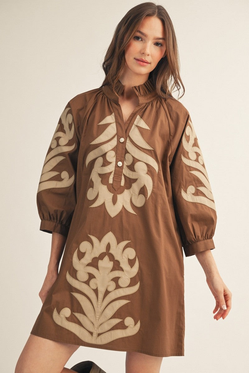 Baroque Floral Dress