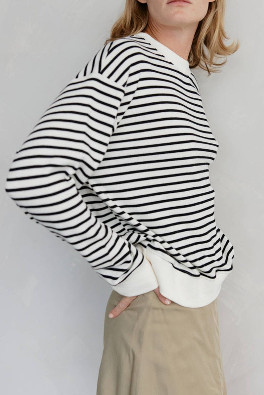 The Emery Sweater | Stripe Knit Sweater