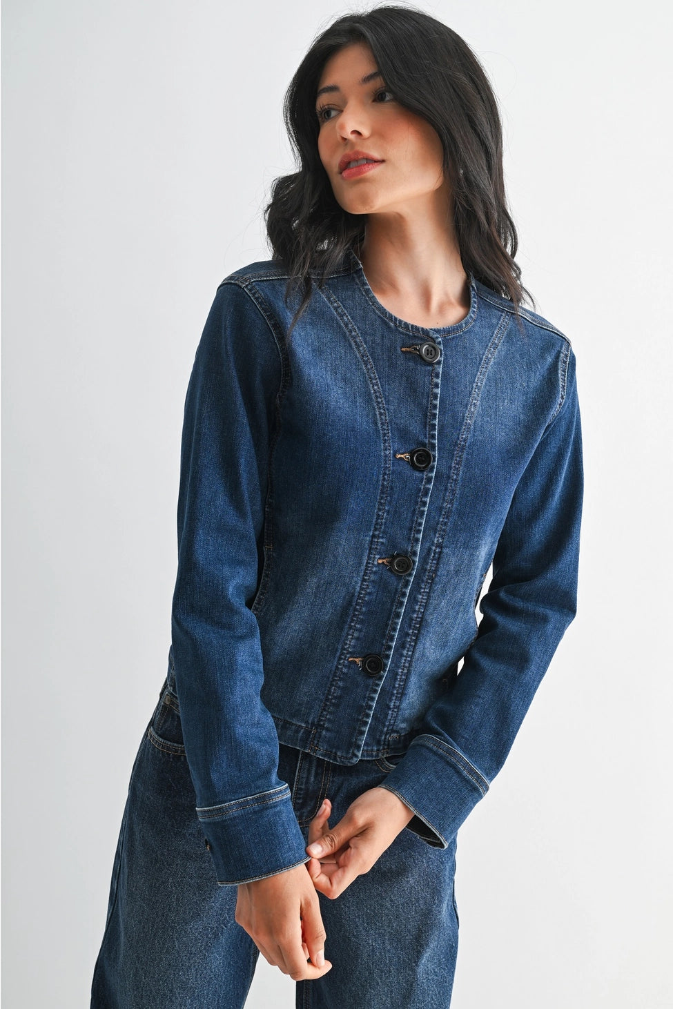 Dark Denim Barrel Jacket
