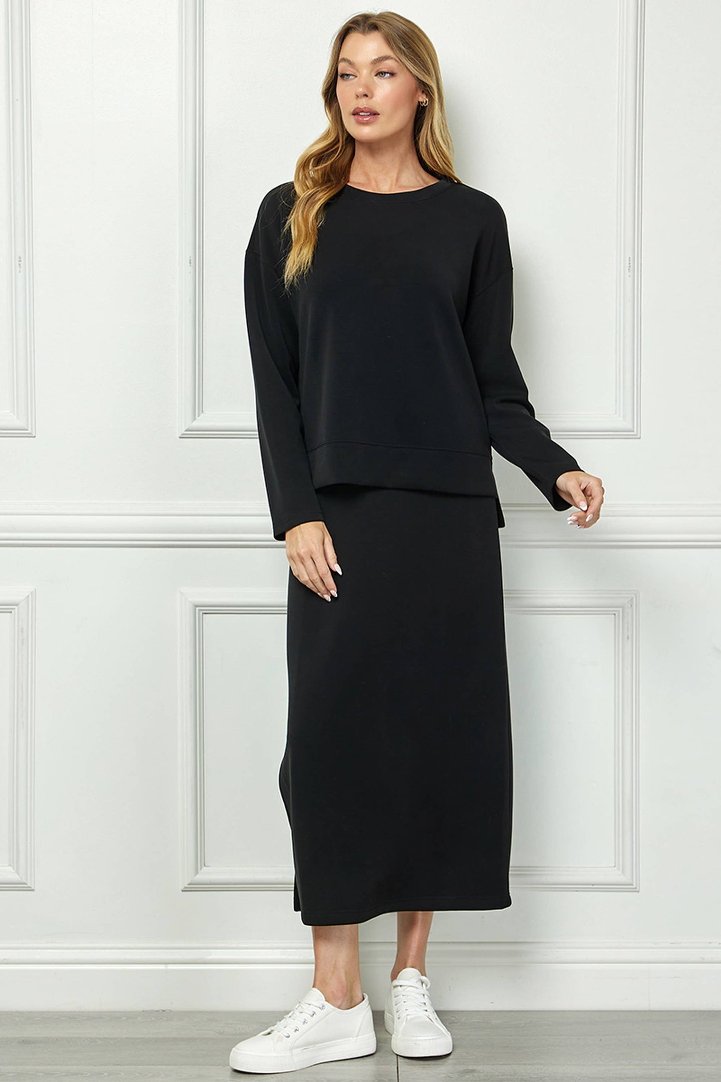 Tank Dress Set with Long-Sleeve Top