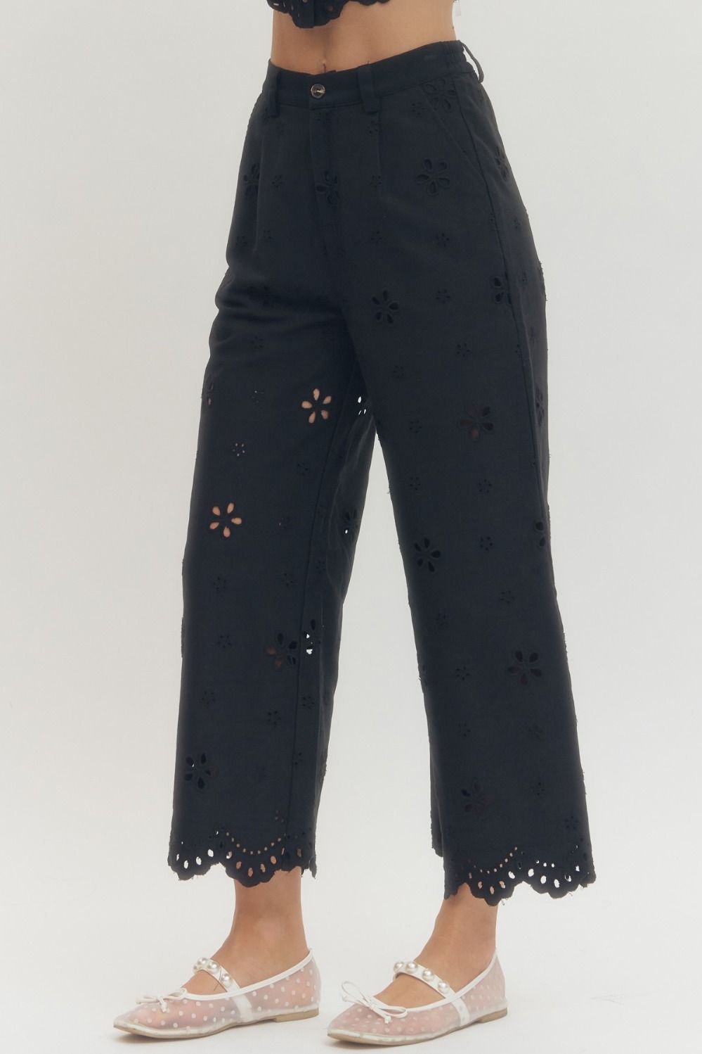 Eyelet Wide Leg