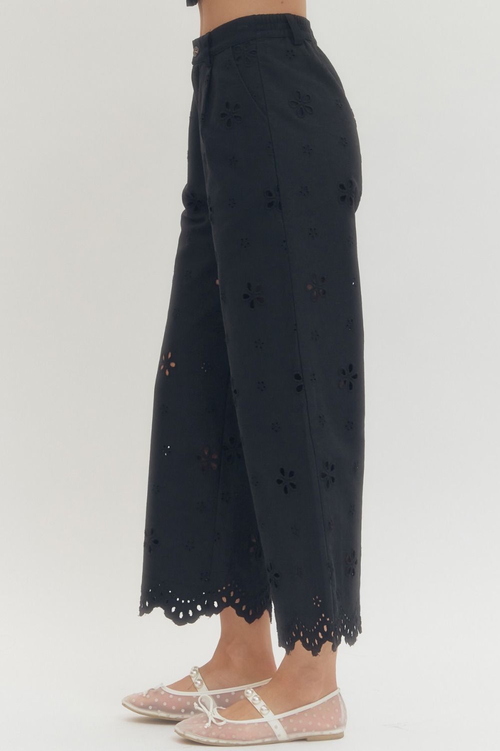 Eyelet Wide Leg