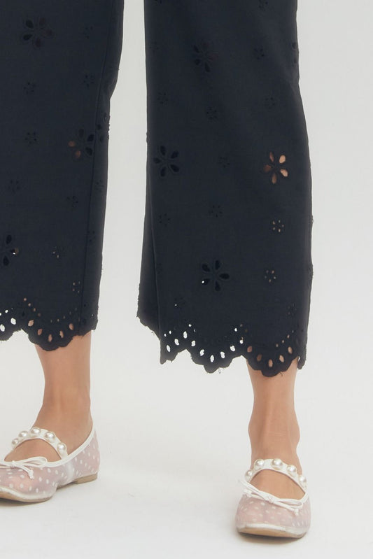 Eyelet Wide Leg