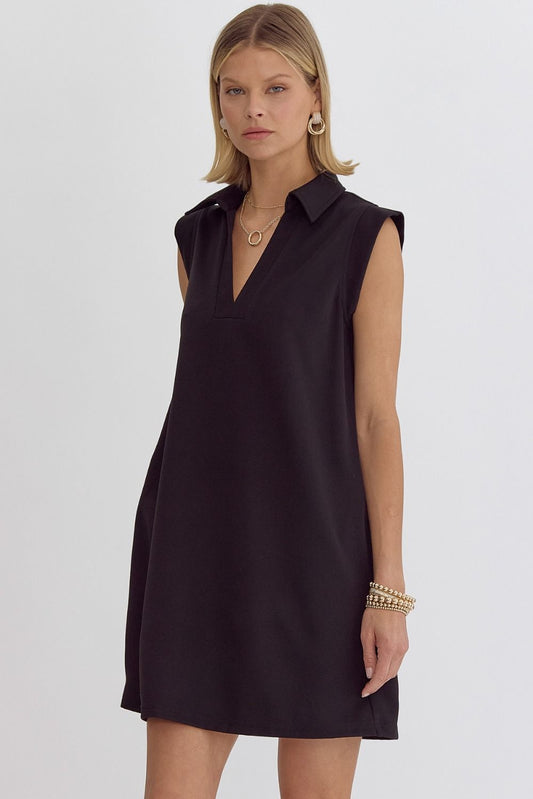 Textured Black Dress