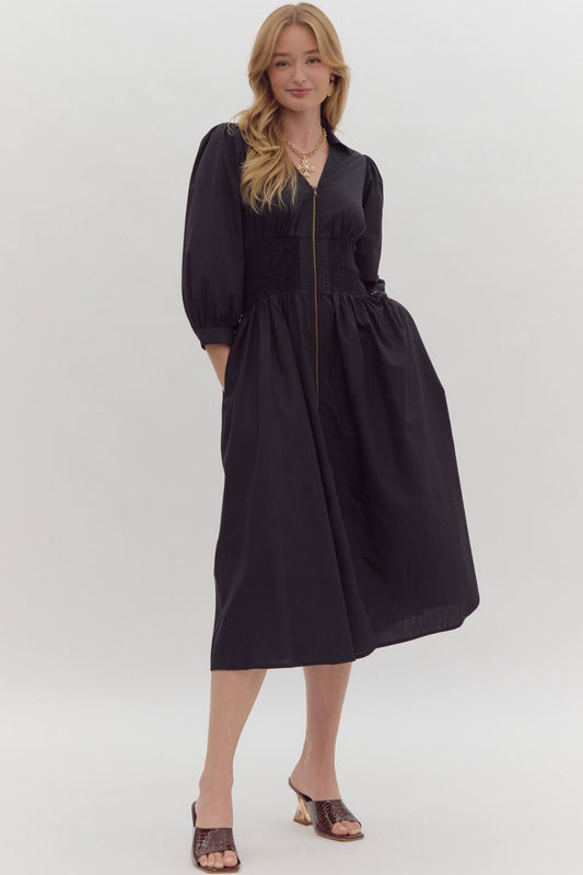 Black Zipper Dress