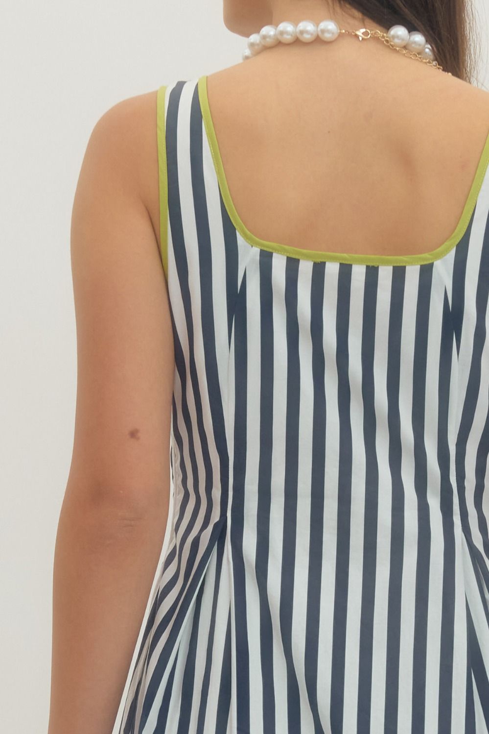 Striped Sleeveless Midi
