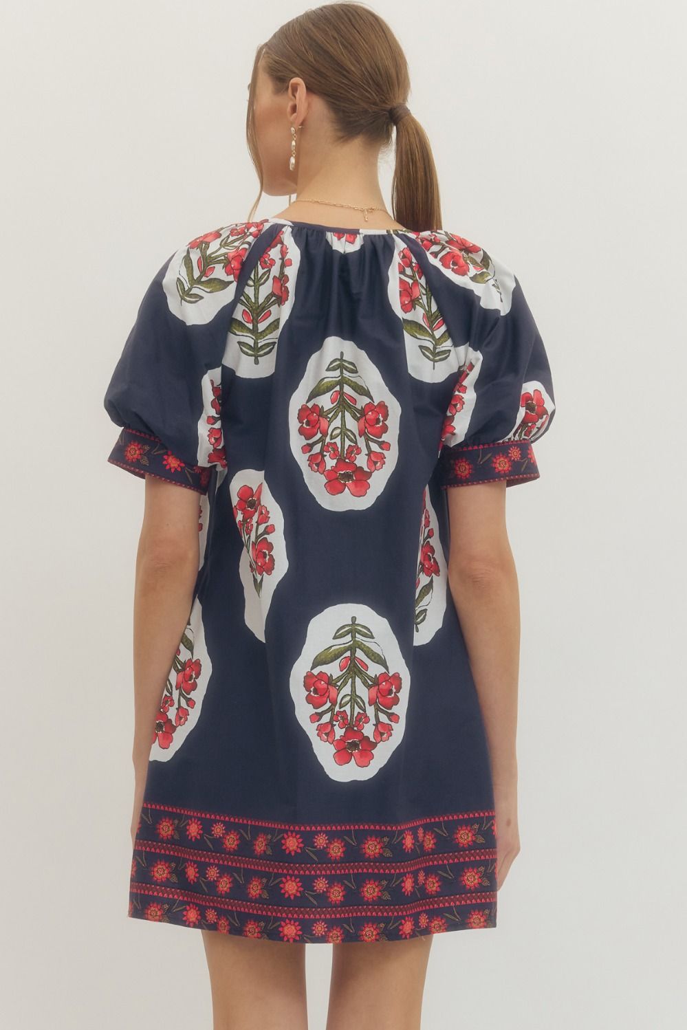 Floral Puff Sleeve Mini