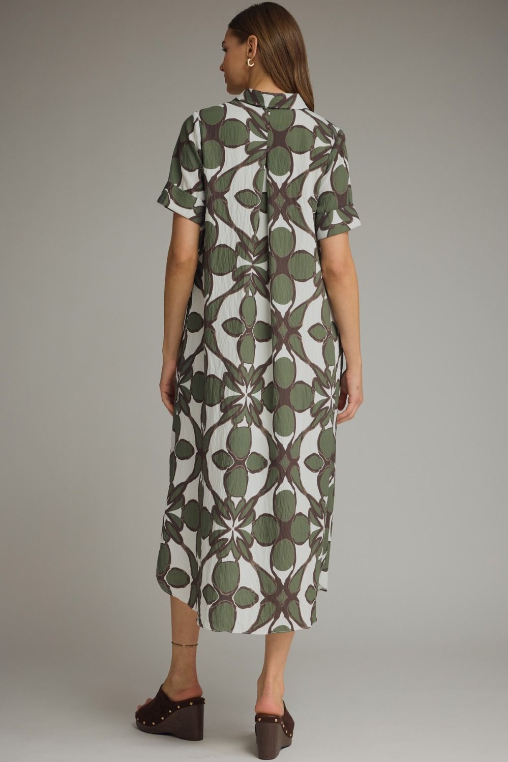 Olive Print Dress