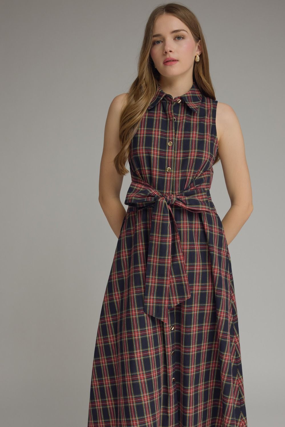 Plaid Sleevless Dress