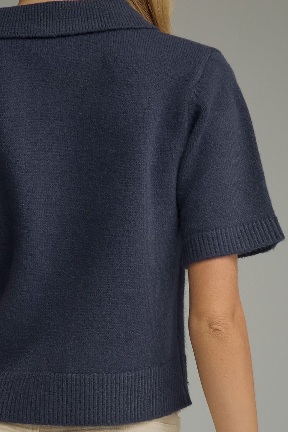 Navy Argyle Sweater
