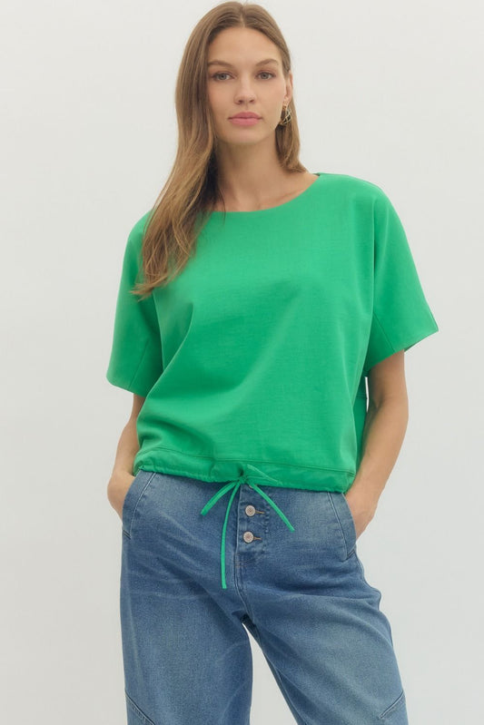 S/S Drawstring Top