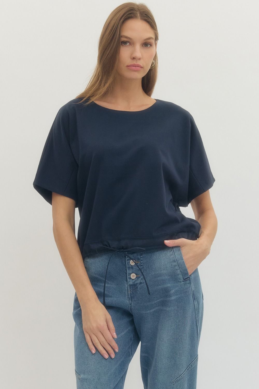 S/S Drawstring Top