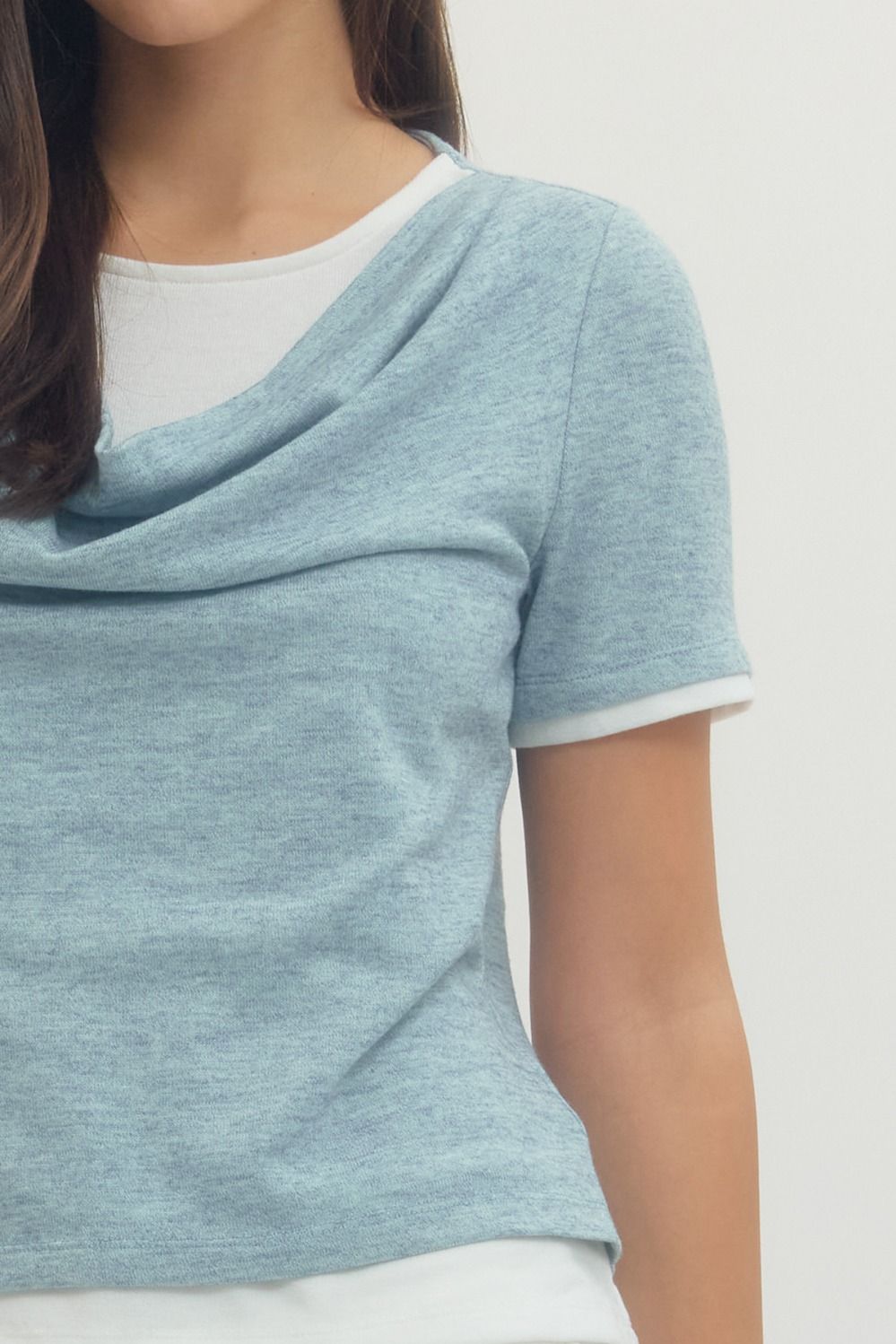 Blue Layered Knit Top