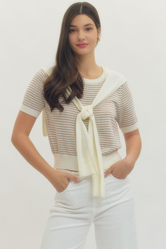 Striped Scarf Sweater