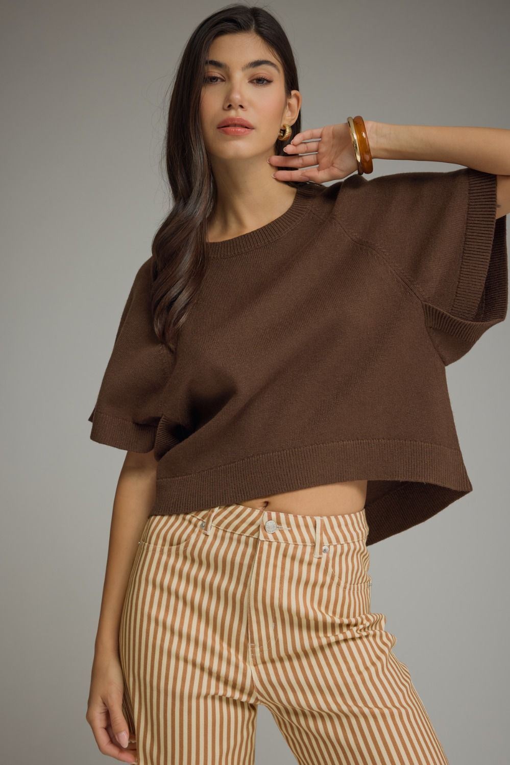 Brown Short Sleeve