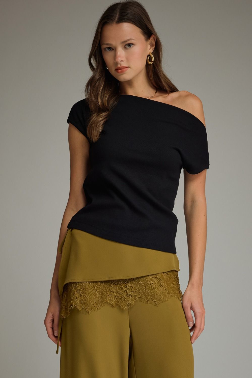 Black Off Shoulder Top