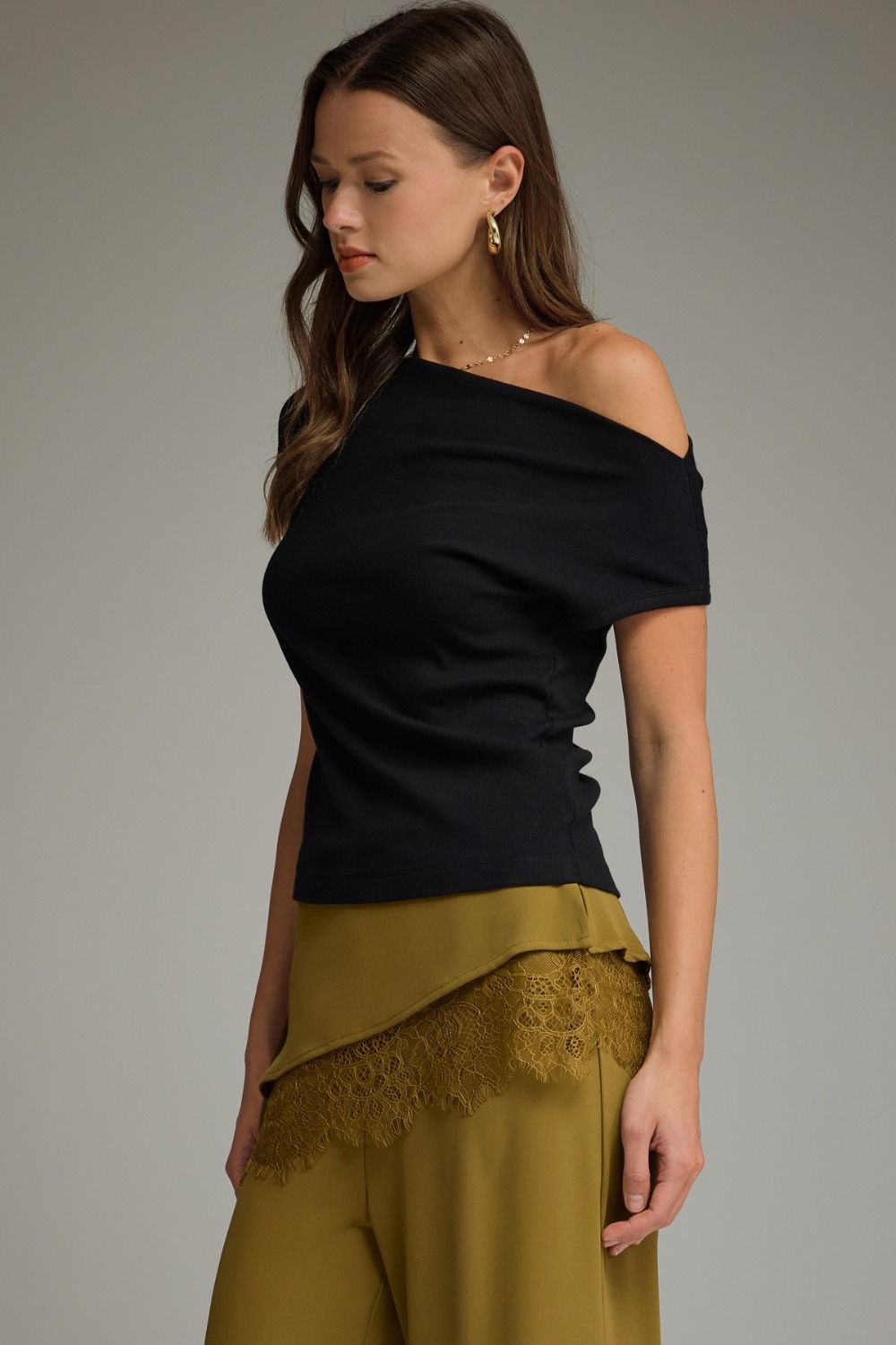 Black Off Shoulder Top