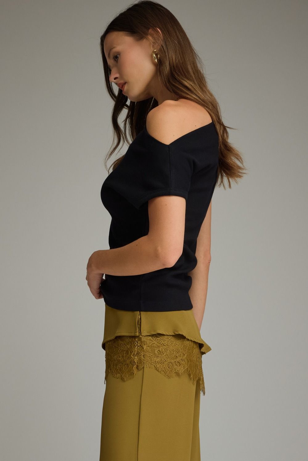 Black Off Shoulder Top