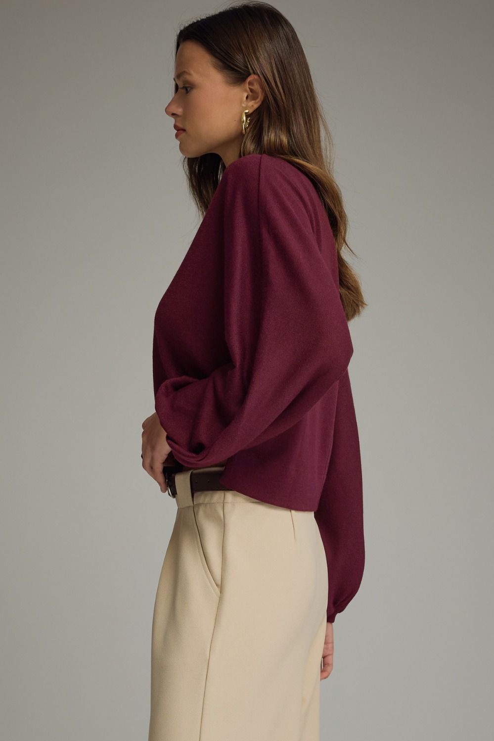 Burgundy Boat Neck