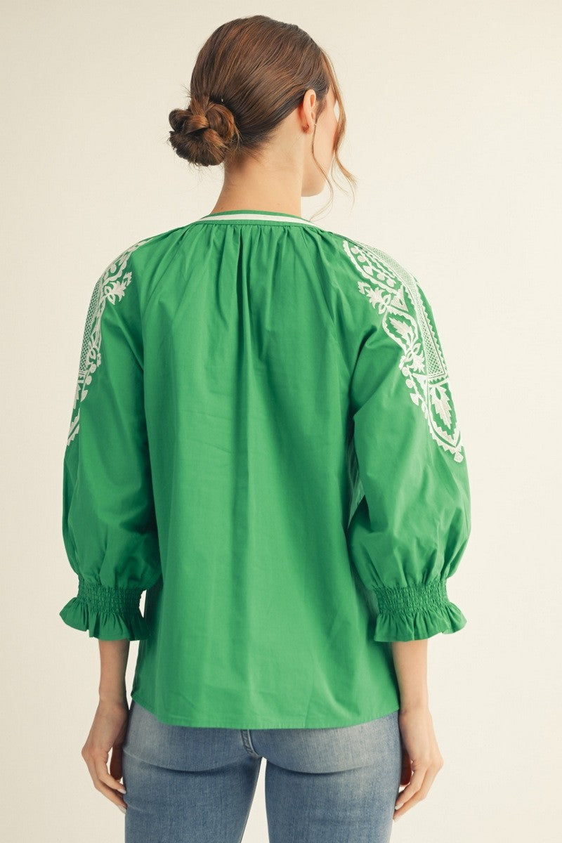 Kelly Embroidered Top