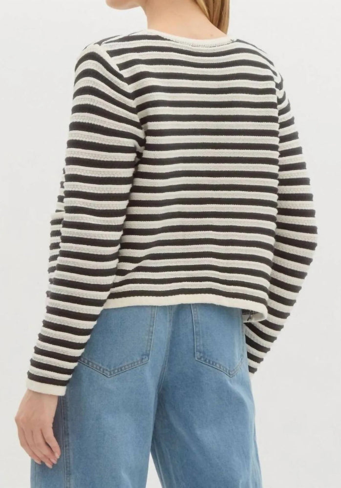 Black and Cream Cardi