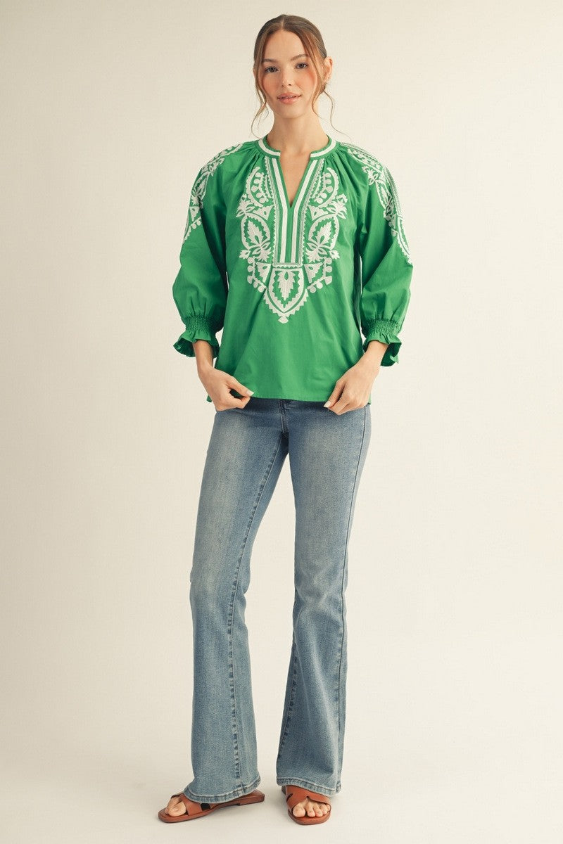 Kelly Embroidered Top