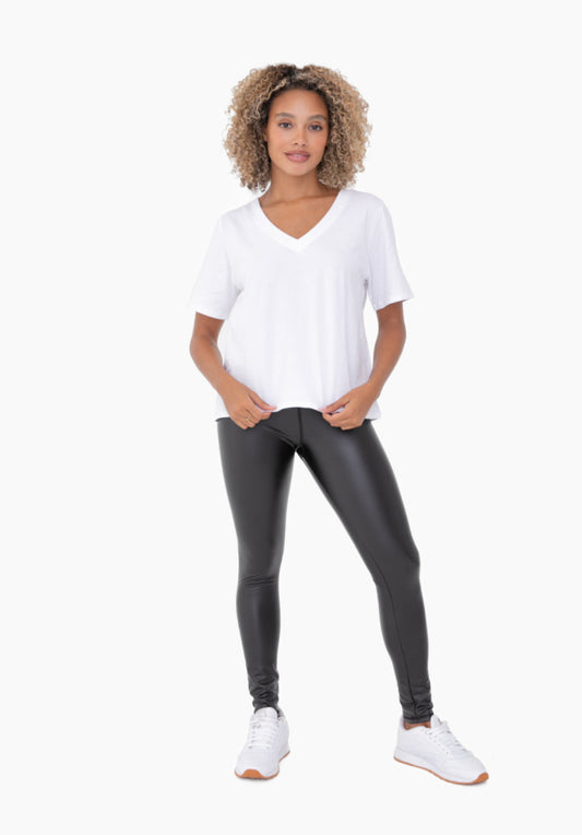 Pima Cotton Blend V-Neck