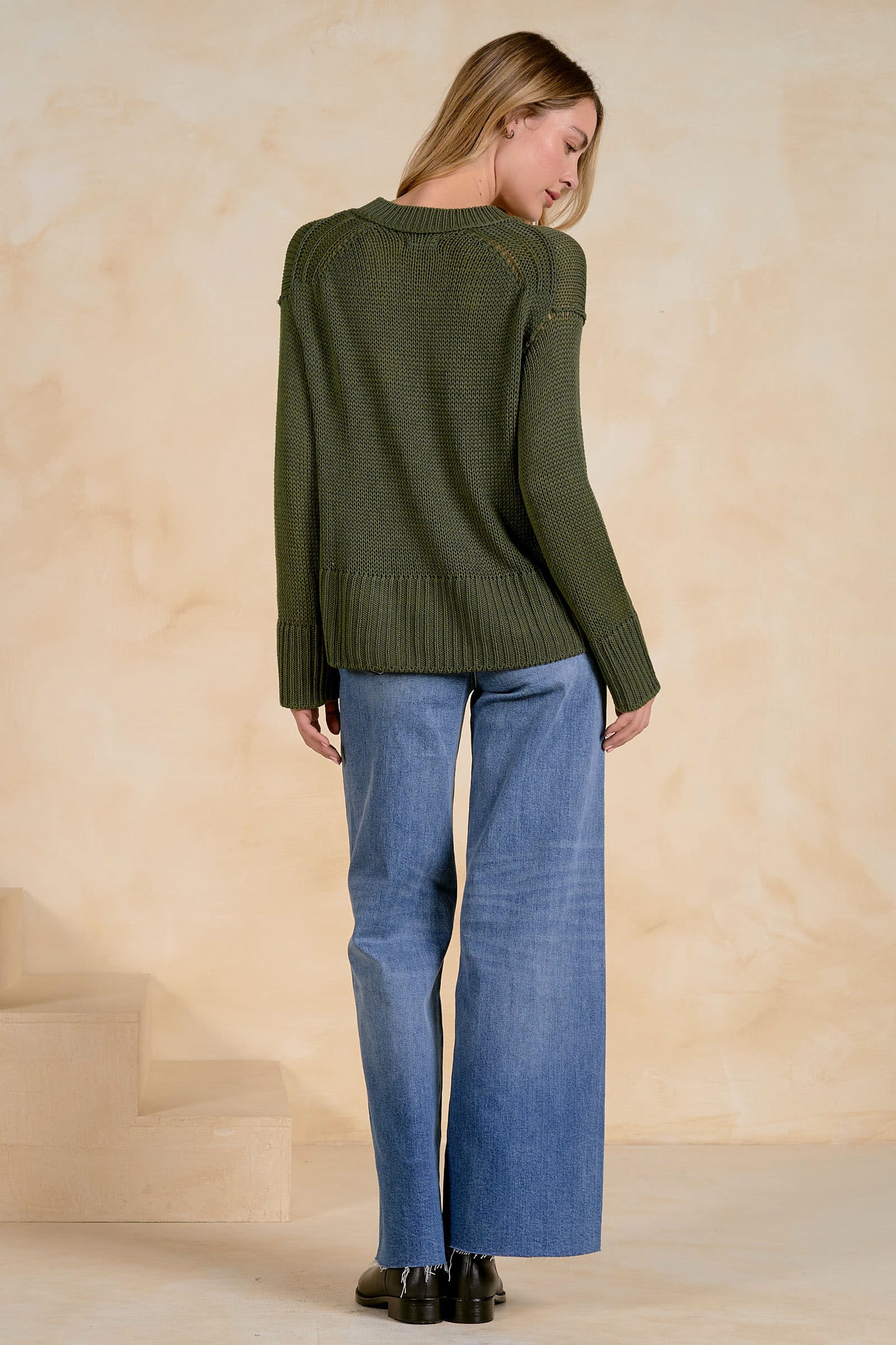 Olive Loose Fit Sweater