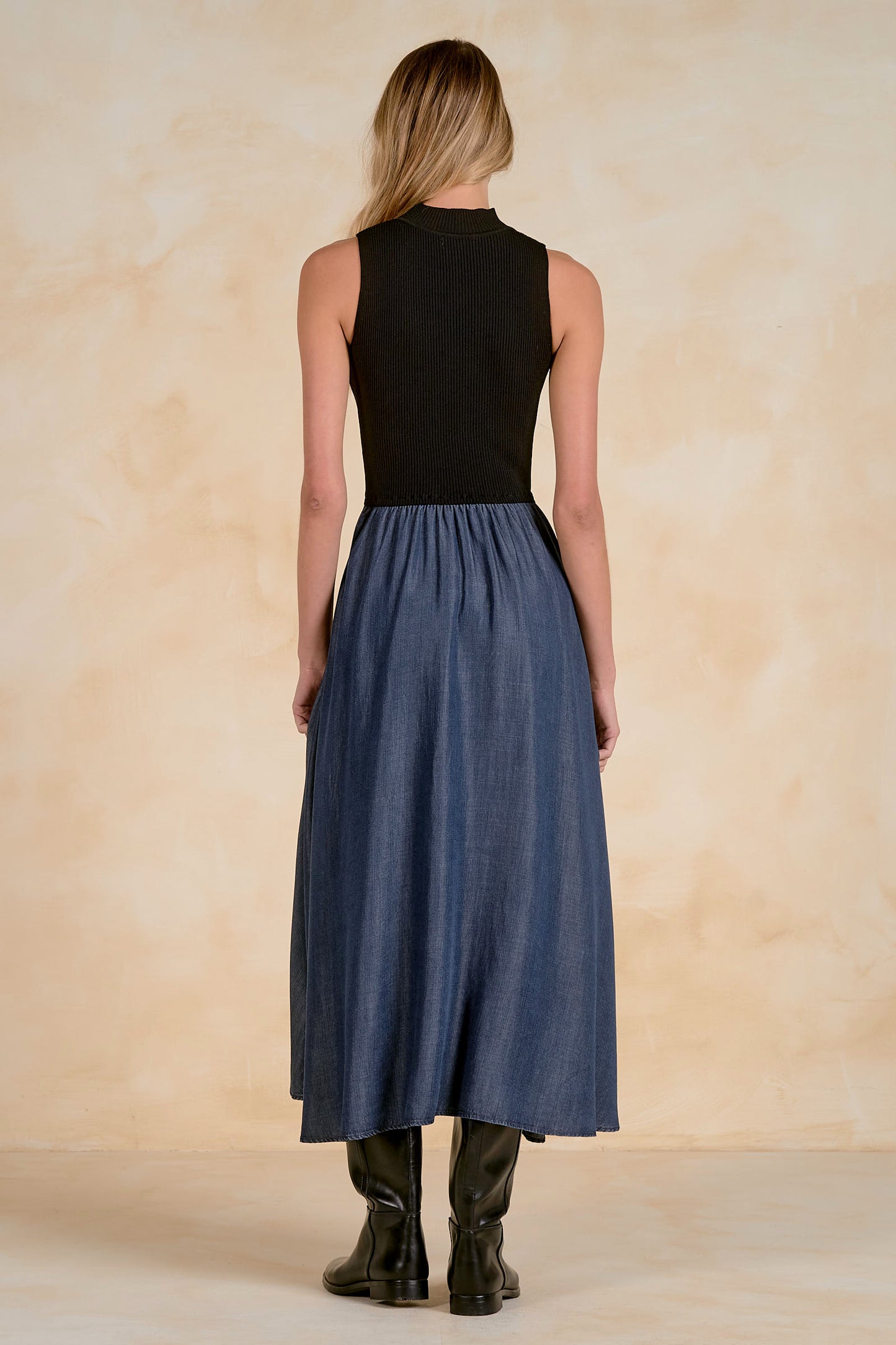Mixed Navy/Black Maxi