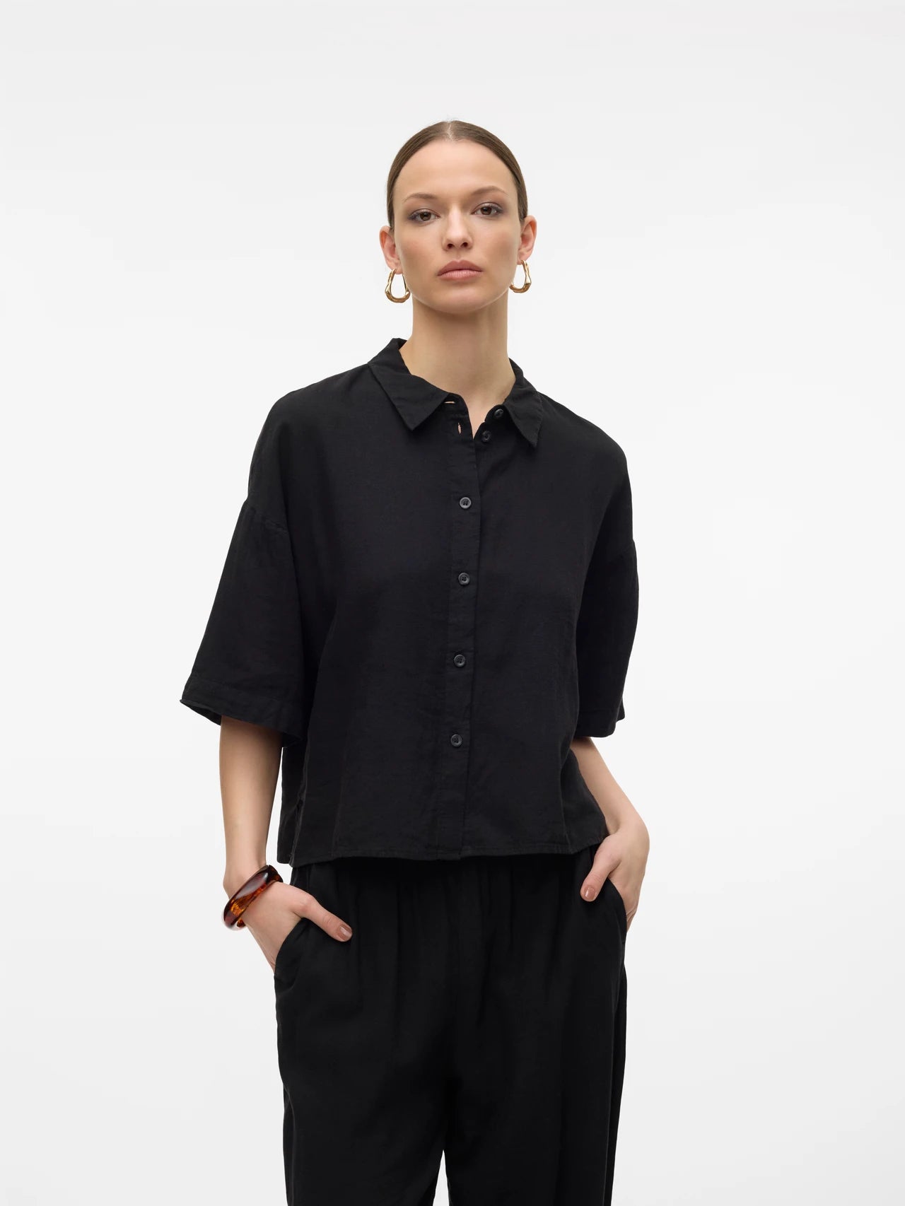 Vero Moda Black Linen