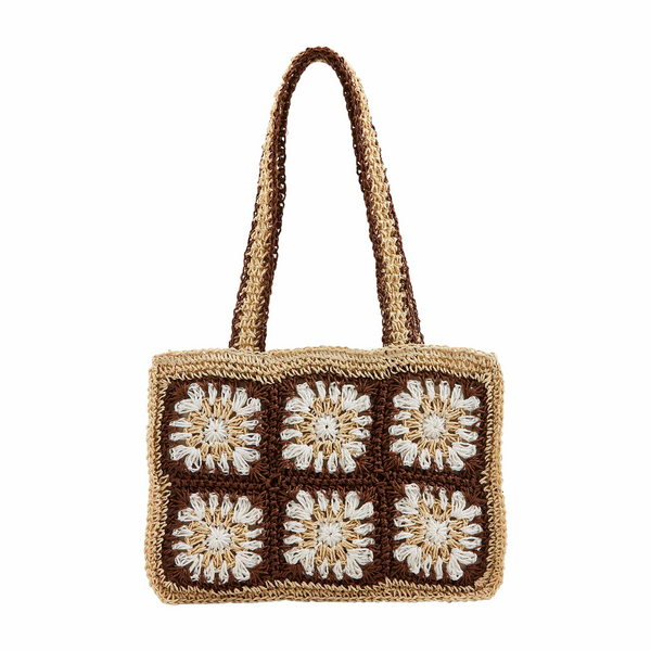 Mudpie Floral Crochet Mini Tote