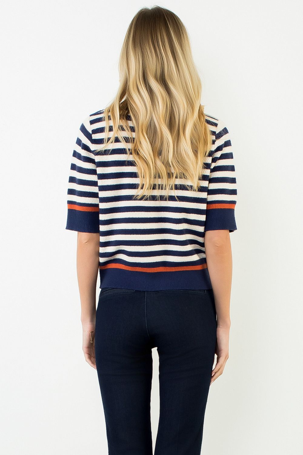 Navy Stripes Shortsleeve