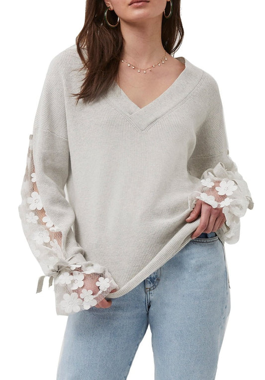 French Connection Caballo Lace Knit Top