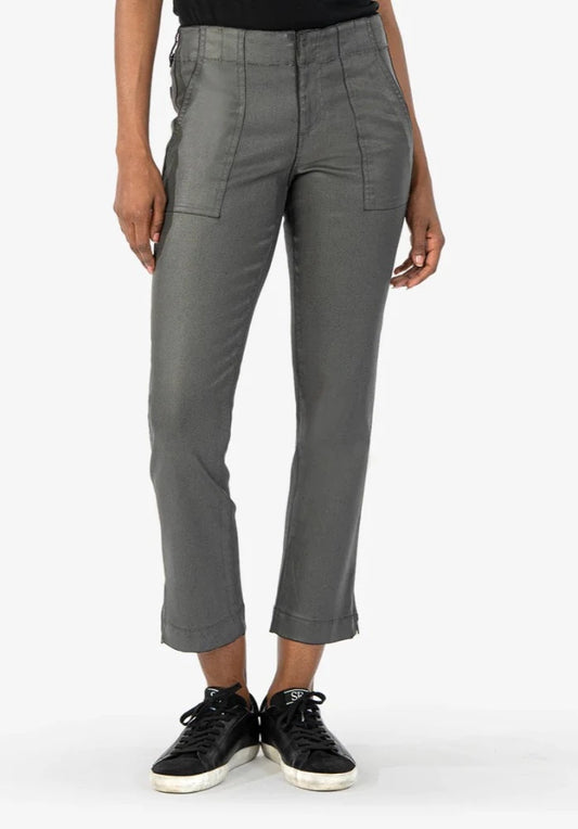 Kut Reese Coated Ankle Straight Grey