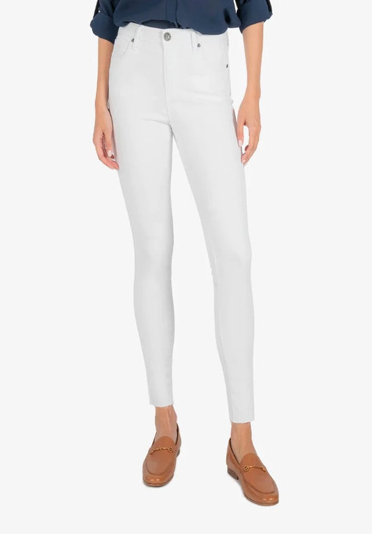 KUT Connie High Rise Slim Fit Ankle Skinny (Optic White)