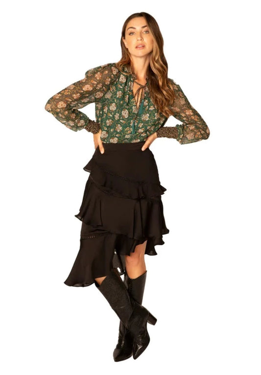 Asymmetrical Ruffle Skirt