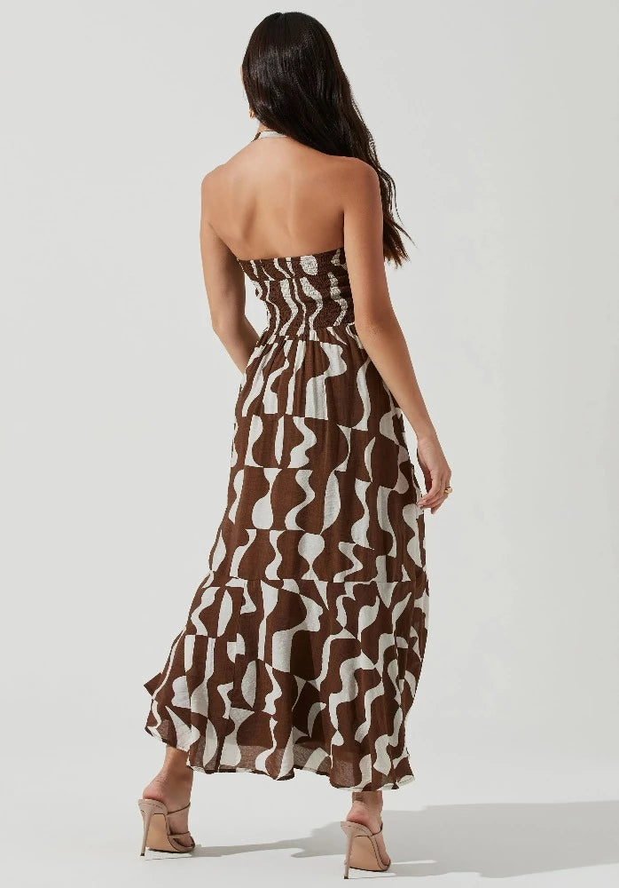 Astr The Label Mariella Abstract Print Dress