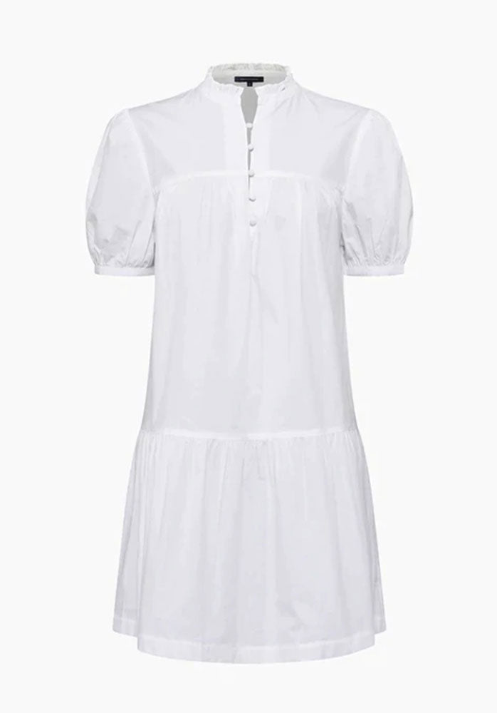 french connection poplin summer dress white front shop margos and co