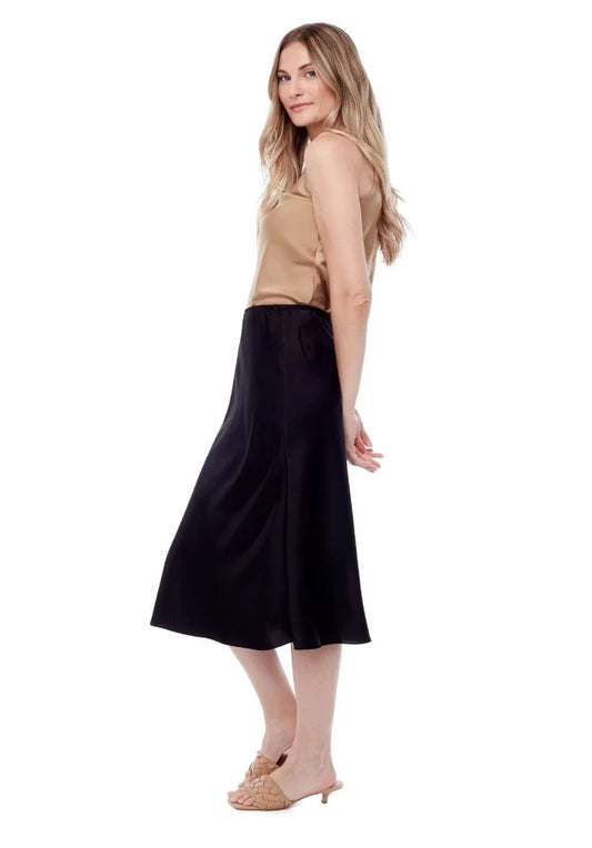 Lily Satin Midi Skirt